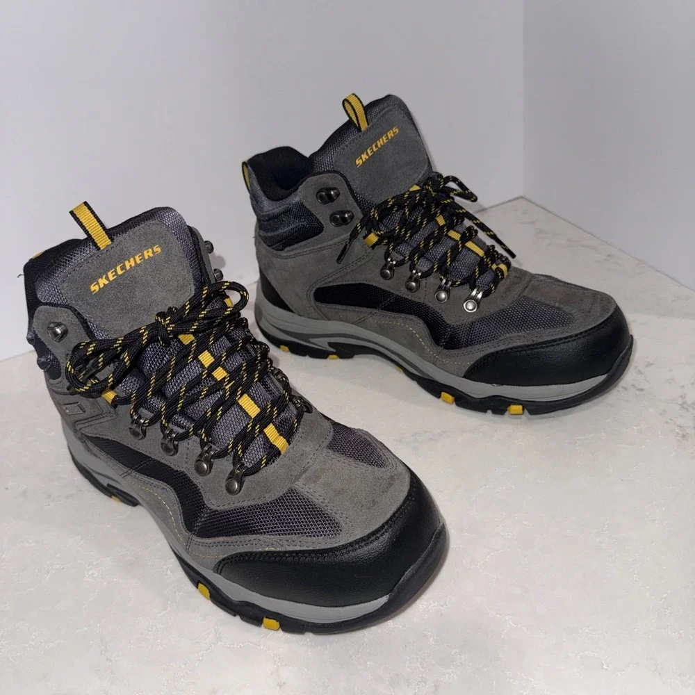 Skechers Hiking Boots 10 Grey Excellent Waterproof Relaxed Fit 65672